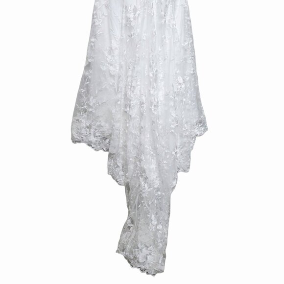 House of CB Isabelle White Lace Off Shoulder Long‎ Sleeve Wedding Dress Gown M - Picture 9 of 15